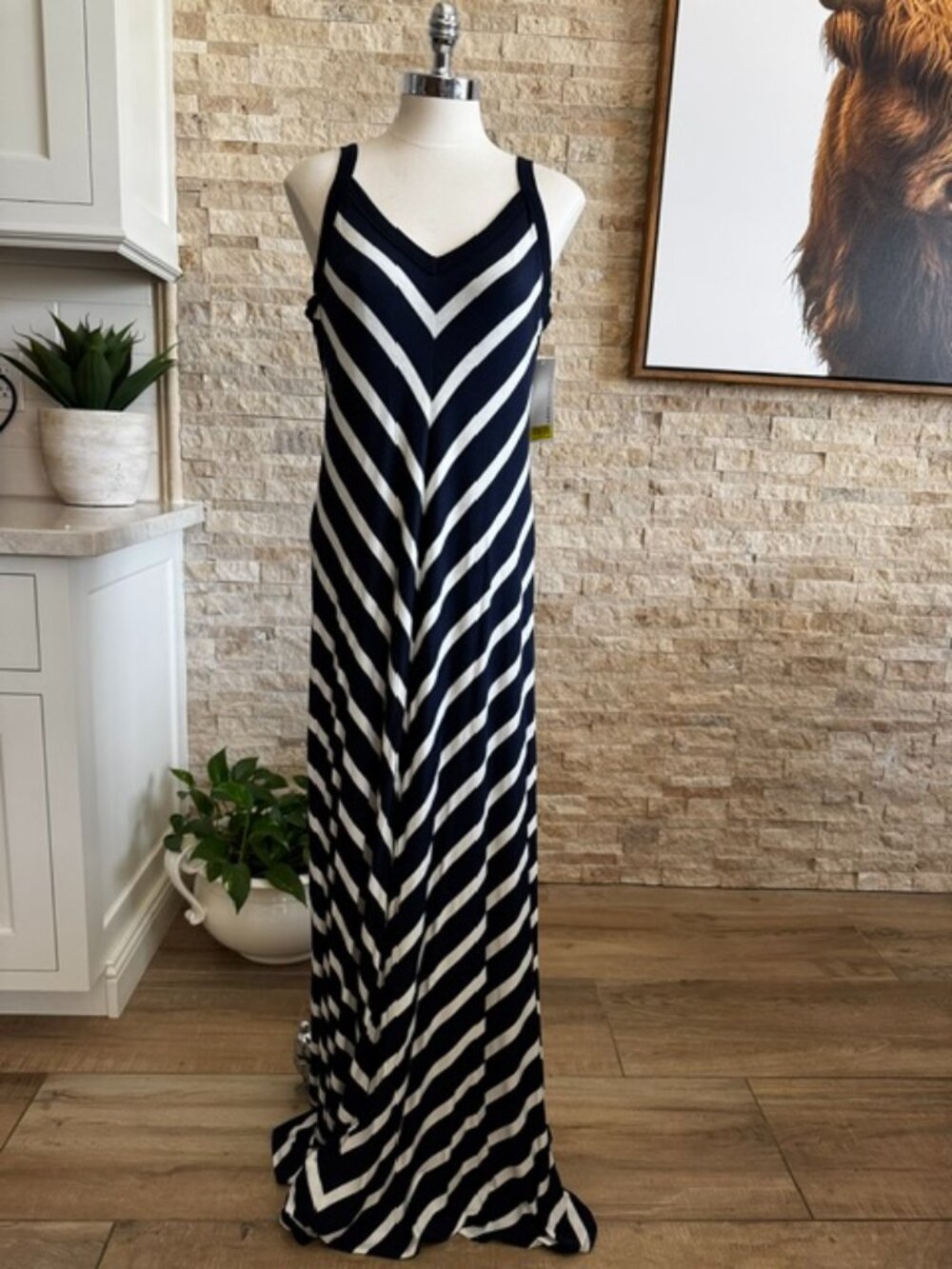 Karen Kane Americana II Miter Maxi Dress XL NWT